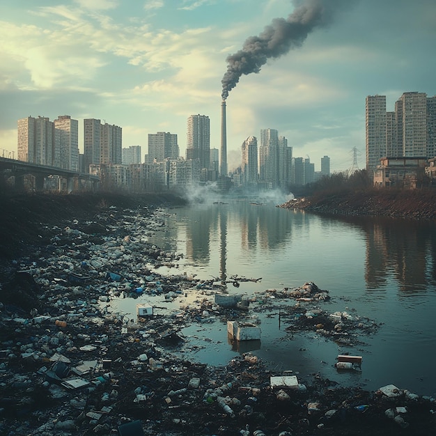 Photo photo of environment pollution