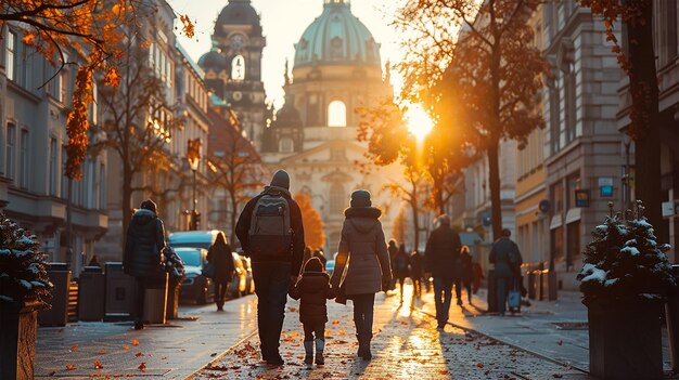 photo of a family visiting the Dresden Frauenkirche Dresden Germany baroque church