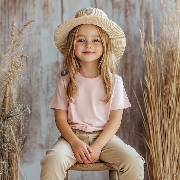 Photo photo of fashion kids bella canvas toddler tshirt mockup