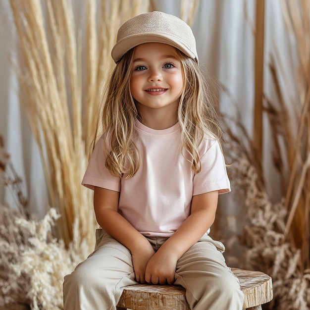 Photo photo of fashion kids bella canvas toddler tshirt mockup