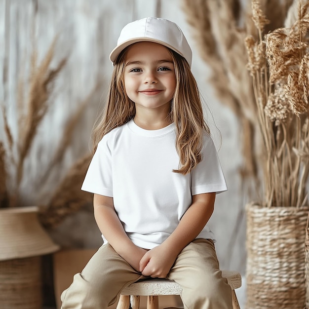 Photo photo of fashion kids bella canvas toddler tshirt mockup