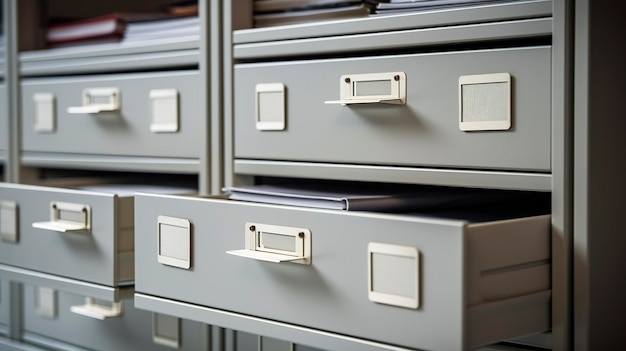 A Photo featuring a hyper detailed shot of a compact and minimalist hospital storage cabinet