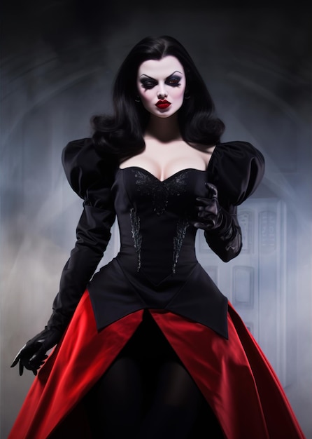 photo of a female vampire full body of a beautiful woman photorealistic