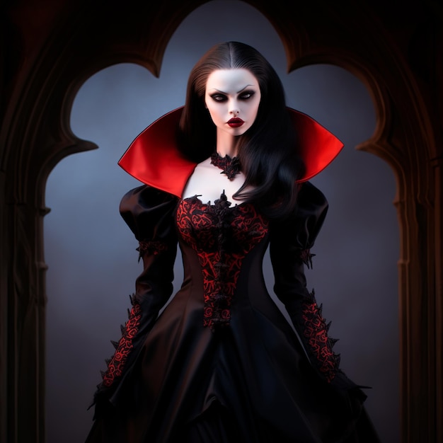 photo of a female vampire full body of a beautiful woman photorealistic