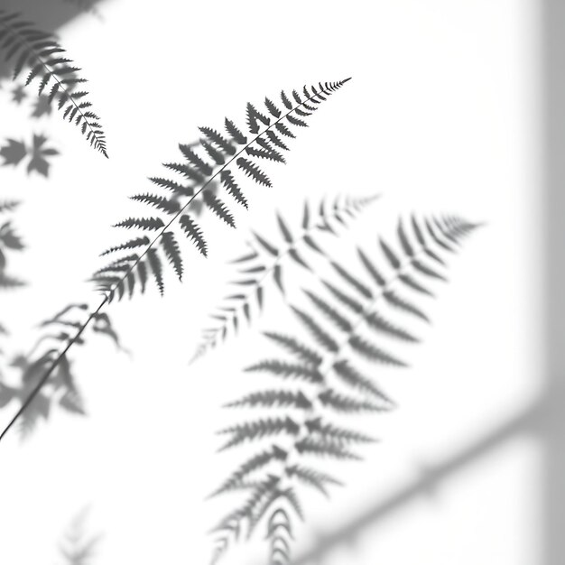 Photo photo of fern leaf shadows intricate repeating patterns of fronds ornate lace like designs captiv