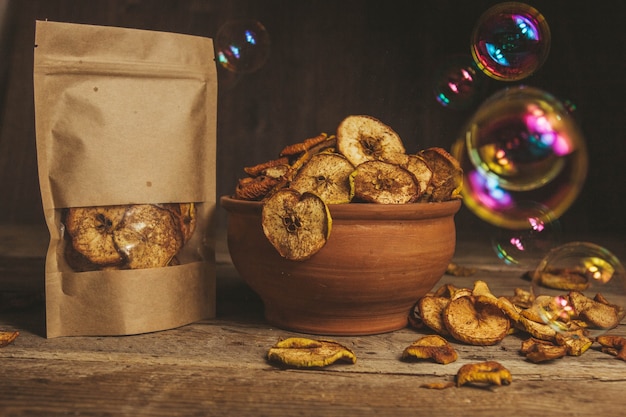 Photo of food on a wooden table. soap balls. snacks for the holiday. healthy food. proper nutrition.