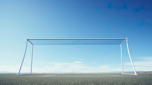 Photo a photo of football goalposts against a clear sky