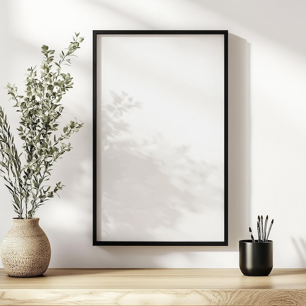 Photo photo frame mockup template with white background