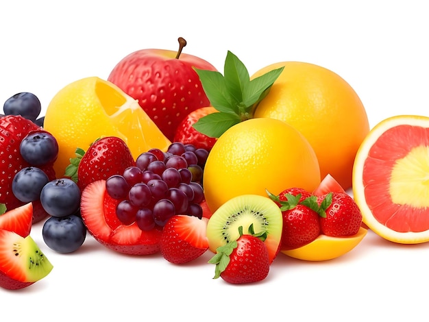 Photo Fresh Fruits on the wooden background