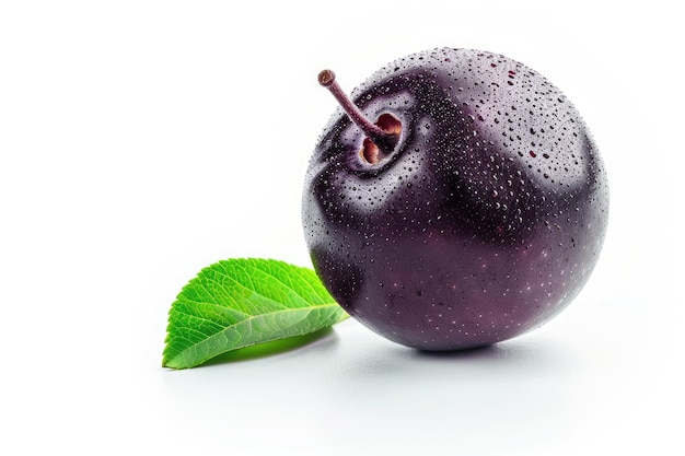 photo of a fresh huckleberry fruit isolated on white background