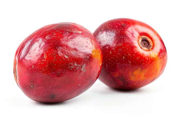 photo of a fresh jujube fruit isolated on white background