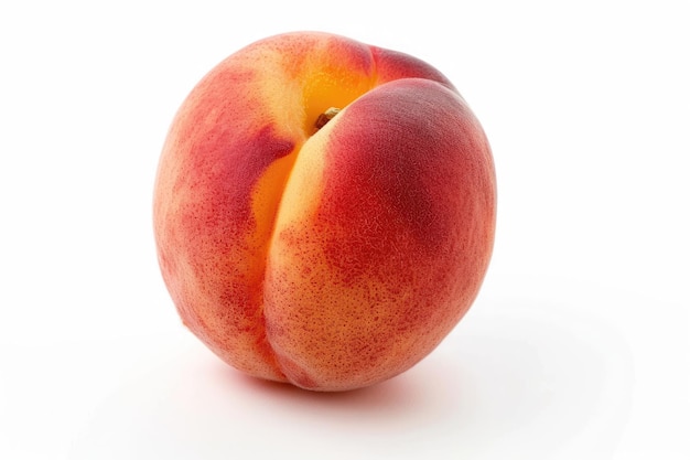 Photo photo of a fresh peach fruit isolated on white background