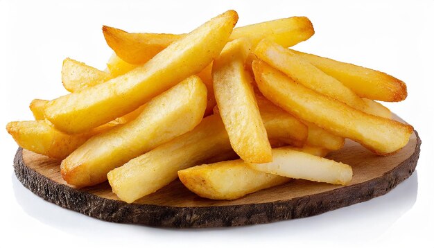 photo Fried potatoes french fries isolated on white background