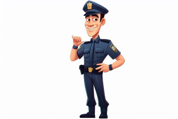 Photo fun 3d character of a cartoon police officer