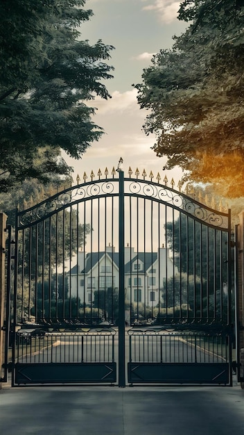 A photo of gated community