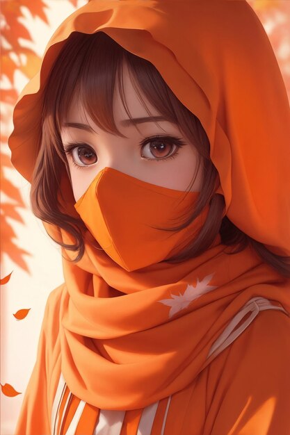 Photo of Girl with Orange Hijab