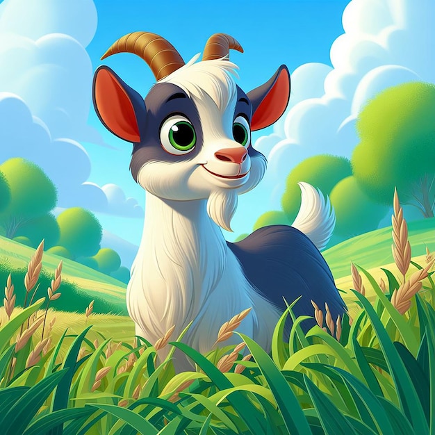 A photo of goat disney cartoon style AI Generated