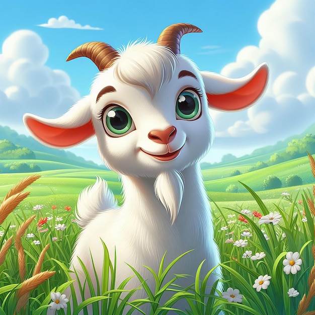 A photo of goat disney cartoon style AI Generated