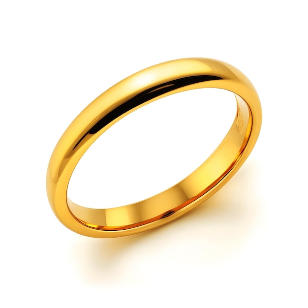 Photo gold ring isolated on white background