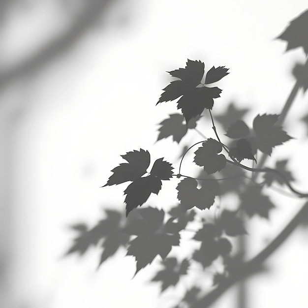 Photo photo of grape leaves shadow forming broad lobed patterns smooth edges with deep contrast classic