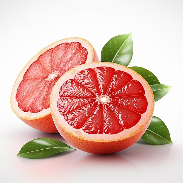 photo grapefruit isolated whole or sliced generated by AI