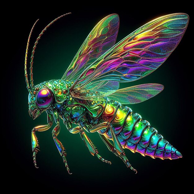 A photo of grasshopper shiny animal AI Generated