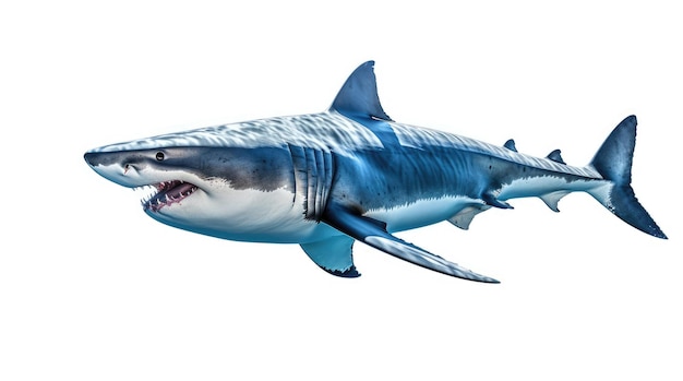 Photo of a Great Shark isolated on a white background