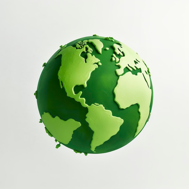 Photo a green globe with the word generat ai