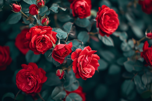 Photo of group of red nice roses High quality photo 8k