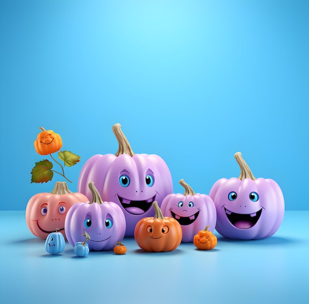 photo halloween decoration with pumpkins for happy halloween day sale banner for halloween day