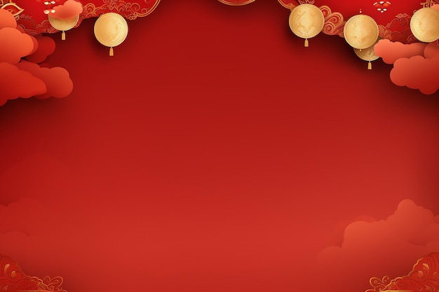 Photo happy Chinese new year banner design background design ai generated