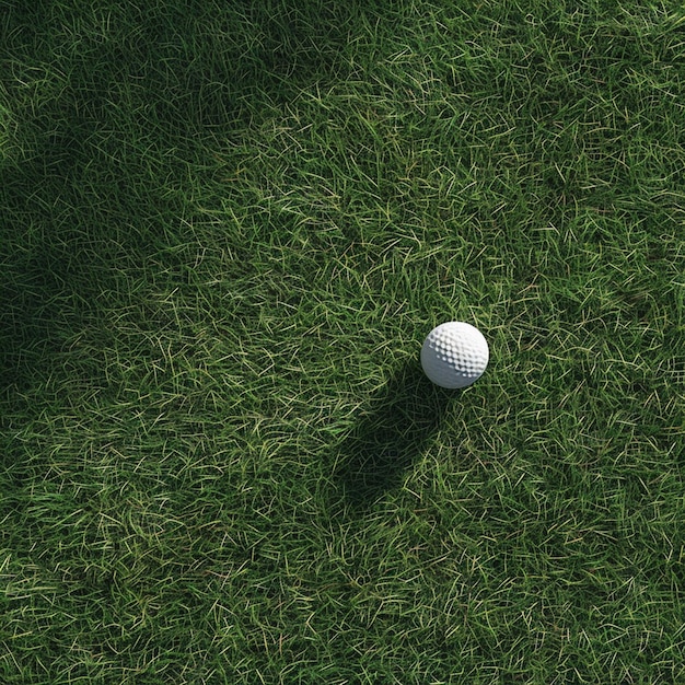 Photo high angle view of golf ball on field