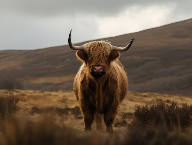 Photo of highland cow generative ai