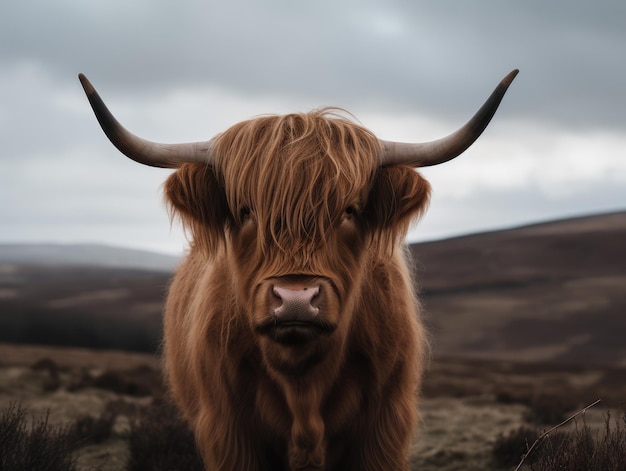 Photo of highland cow generative ai