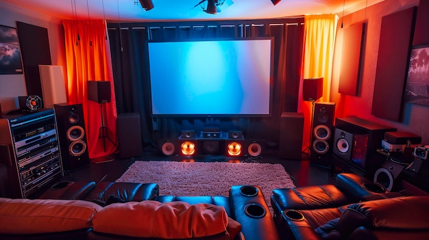 Photo a photo of a home theater system setup