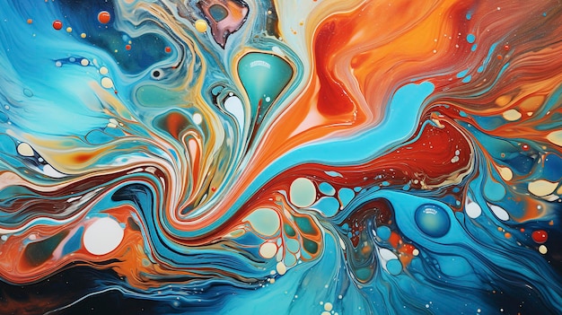 A Photo of a hyper detailed abstract background created by swirling paint colors together