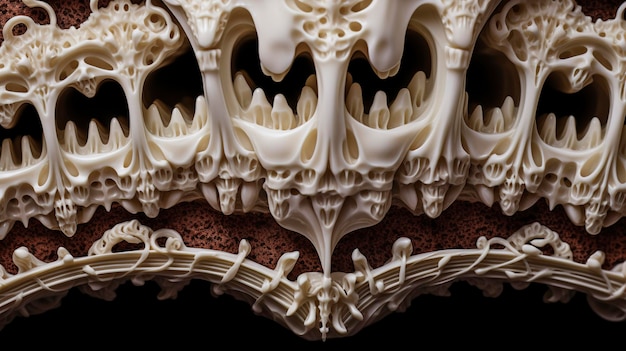 A Photo of a hyper detailed shot of dental wax patterns