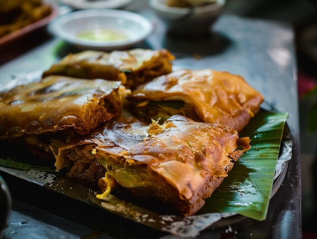 photo illustration of foods from Indonesia Egg Martabak