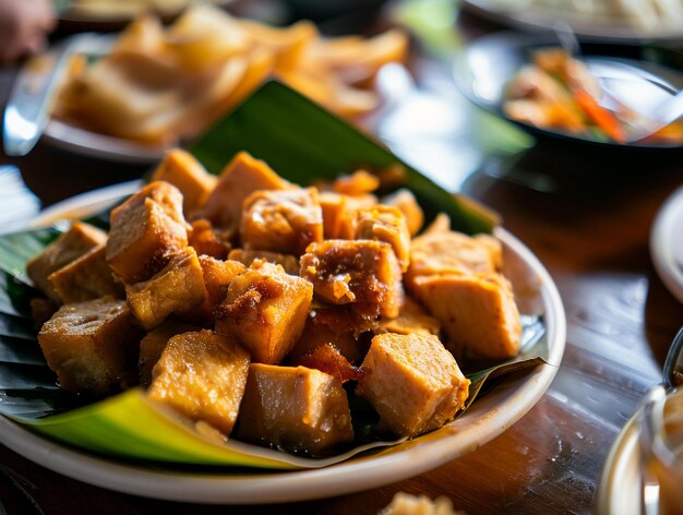 photo illustration of foods from Indonesia Sumedang Tofu