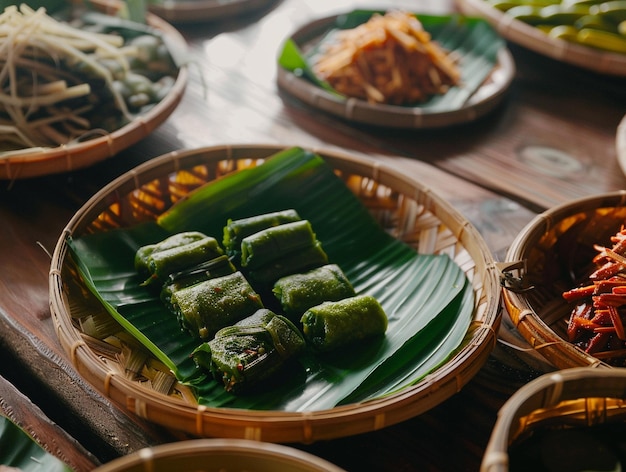 photo illustration of foods from Indonesia on table