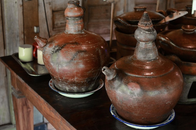 Photo illustration of a typical Javanese clay jug Indonesia