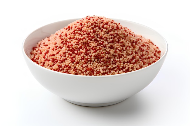 Photo Image of Quinoa on a White Background