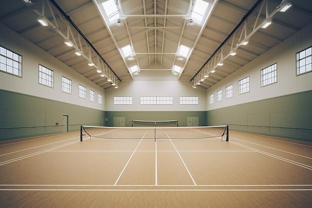 Photo of indoor tennis court