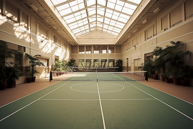 Photo of indoor tennis court