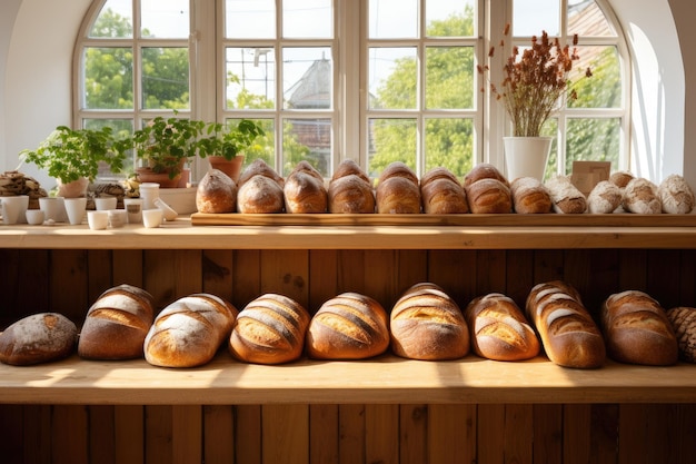 photo of inside bread shop