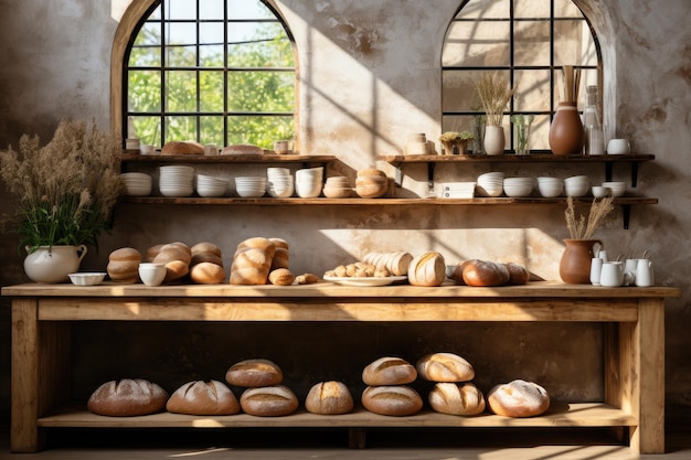 photo of inside bread shop