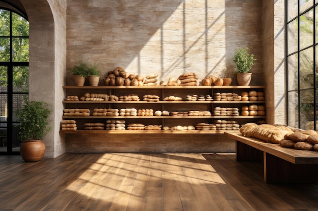 photo of inside bread shop