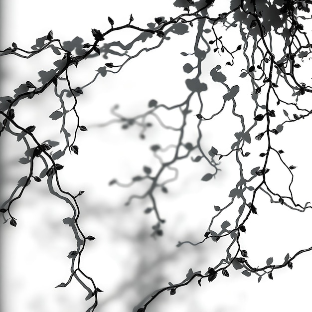 Photo photo of ivy vine shadows twisting interlaced forms create intricate patterns tangled intricate w