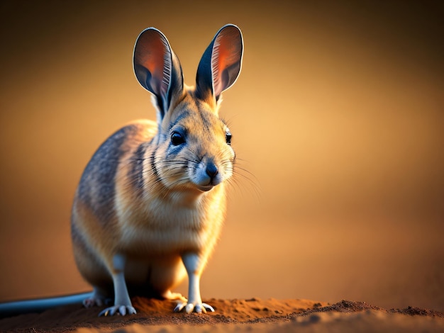 Photo a Jerboa animal captured with a DSLR camera in the field