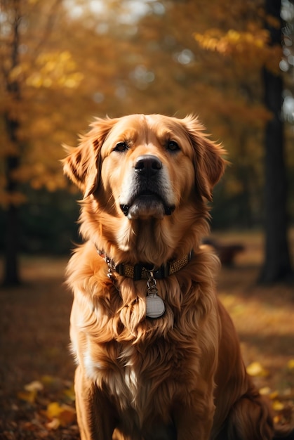 photo labrador retriever dog on the garden